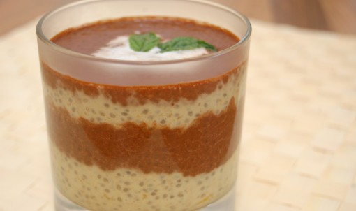 double layer chia pudding
